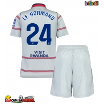 Camisa de Futebol Atletico Madrid Robin Le Normand #24 Equipamento Alternativo Infantil 2026-27 Manga Curta (+ Calças curtas)
